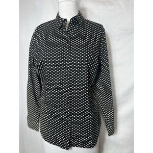 Apt 9 Essentials Long Sleeve Button Up Women‎ Size Medium